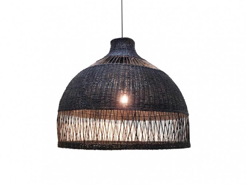 Black Rattan Lampshade Black Rattan Lampshade